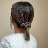 Brown Eco Leather Scrunchie