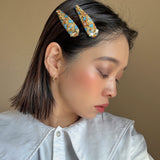 Hair Pin Blue Yellow