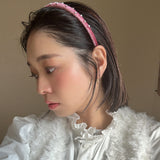 Tight Headband Velour Pink Pearl