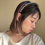 Metal Silver Bijou Flower Headband