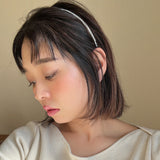 Clean White Studs  Line Headband