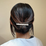 White Pearl Studs Barrette