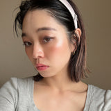 Thin Headband Pink Dot Silver Studs