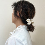 White Ribbon Mini Hair Clip