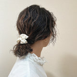 White Ribbon Mini Hair Clip
