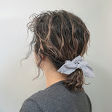 Blue Stripe Ribbon Scrunchie
