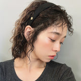 Thin Headband Black Hemp