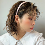 Sakura Pink Silky Satin Slim Headband