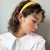 Yellow Gold Silky Satin Thin Headband