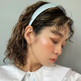 Sky Blue Silky Satin Thin Headband