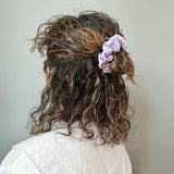 Purple Silky Satin Mini Scrunchie