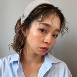 Wide Headband Lt Grey Cotton
