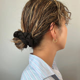 Silk Black Mini Scrunchie