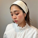 Off White Silk Turban Headband