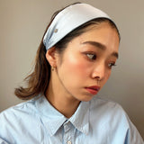 Lt.Blue Silk Turban Headband