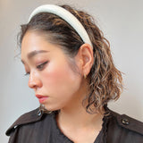 Eco White Leather Slender Headband