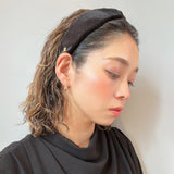 Black Velour Turban Headband