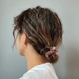 Watercolor Flower Mini Scrunchie