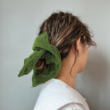 Green Lame Shuriken Scrunchie