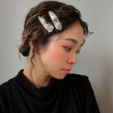 Watercolor Flower Hair Pin Black