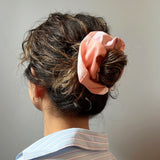 Mix Material Pink Scrunchie