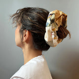 Patchwork Mix White yellow Scrunchie