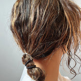 Silver Square Chain Hair Pony