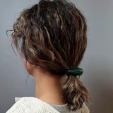 Marble Green Stone Hair Pony