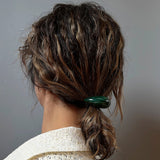 Marble Green Stone Hair Pony