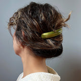 Matcha Green Stone Hair Barrette