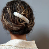 White Stone Hair Barrette