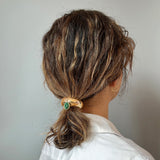 Moon Gold Hair Pony with Green Stone
