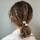 Double Ball Silver Hair Pony