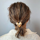 Heta Heart Metal Gold Hair Pony