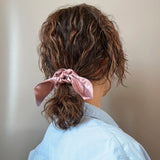 Pink Rose Ribbon Scrunchie