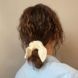 Butter White Ribbon Scrunchie