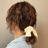 Butter White Ribbon Scrunchie