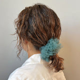 Smoky Teal Tutu Frill Scrunchie