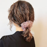 Chacoal Tulle with Leopard Double Scrunchie