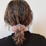 Chacoal Tulle with Leopard Double Scrunchie