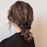Black Tulle Camo Double Scrunchie