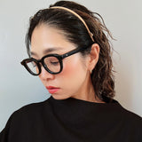 Narrow Croco Beige Ribbon Headband