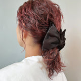 Matte Velour Big Ribbon Hair Clip