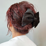 Matte Velour Big Ribbon Hair Clip