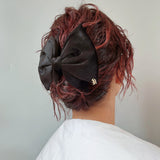 Matte Velour Big Ribbon Hair Clip
