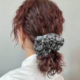 Indigo Flower Scrunchie