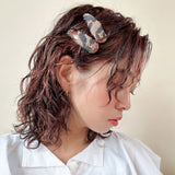 Hair Pin Brown Leopard Gold Logo