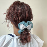 Swish Ribbon Scrunchie Dusty green-Grey