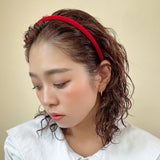 Tight Headband Velvet Crimson Red