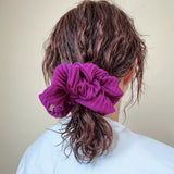 Pleated Grape Scrunchie